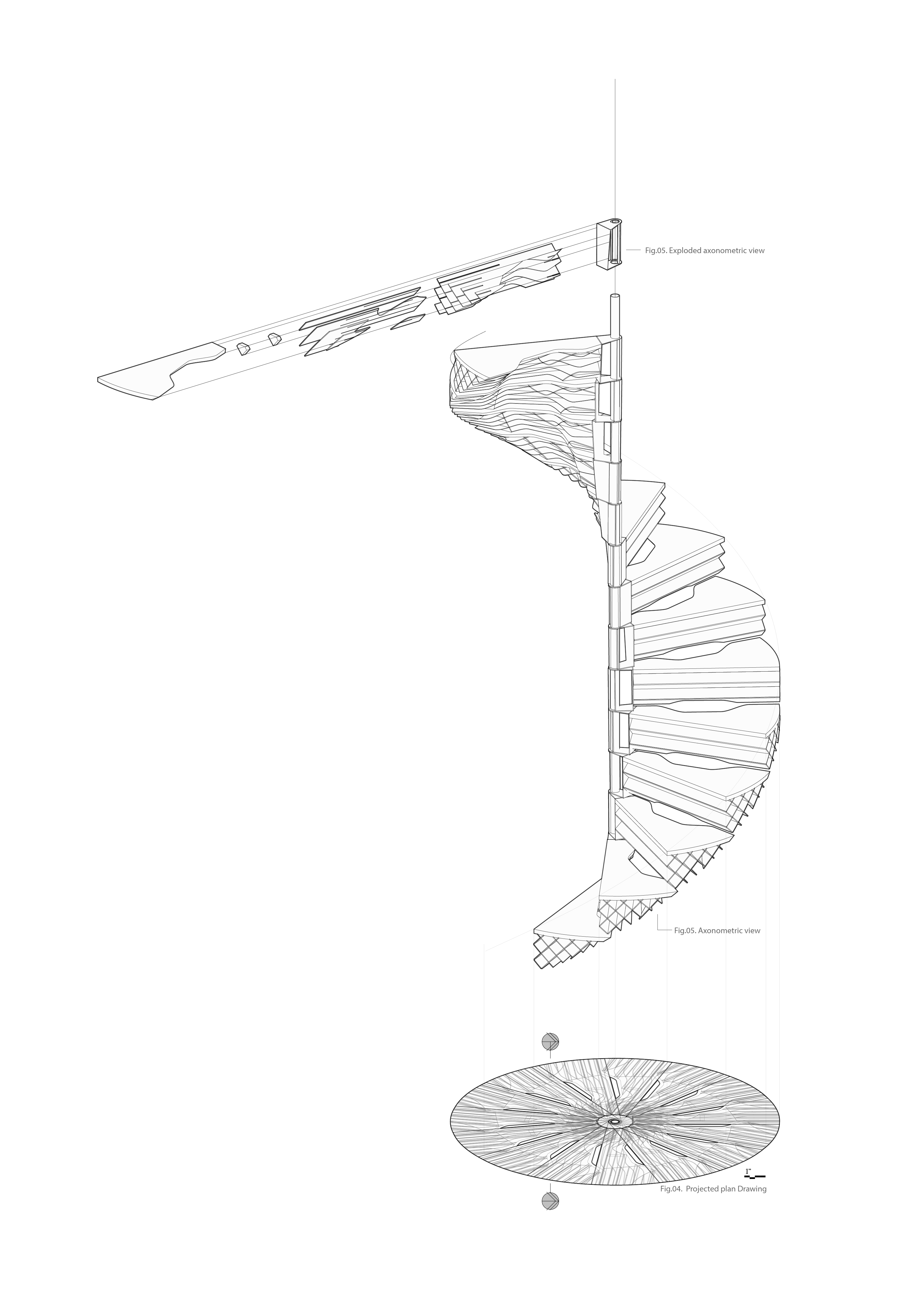 Pieces B acrylic sheet treads