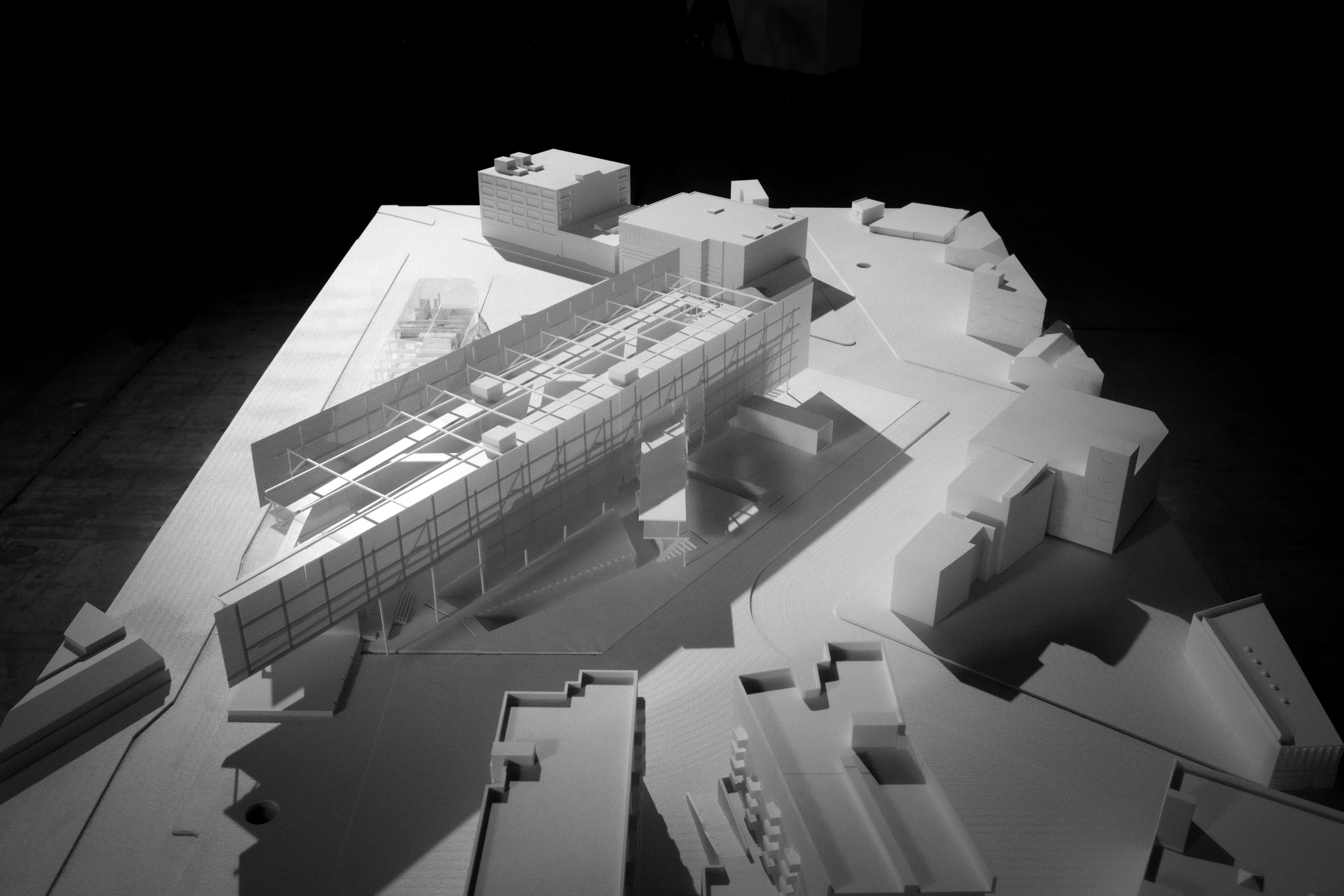 Model close-up structural bay detail