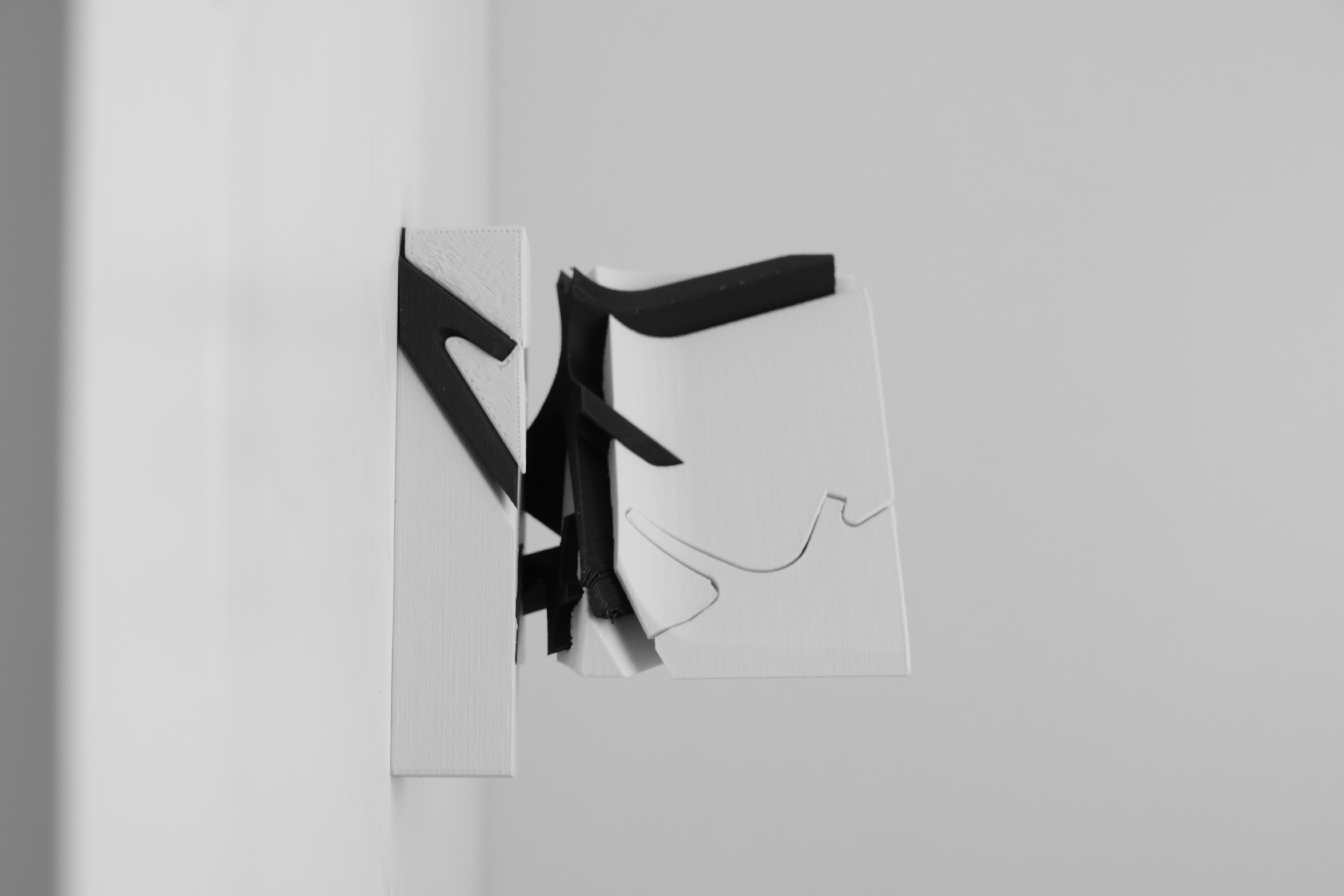 Reconfigured cube model athletic silhouettes carved from foam block