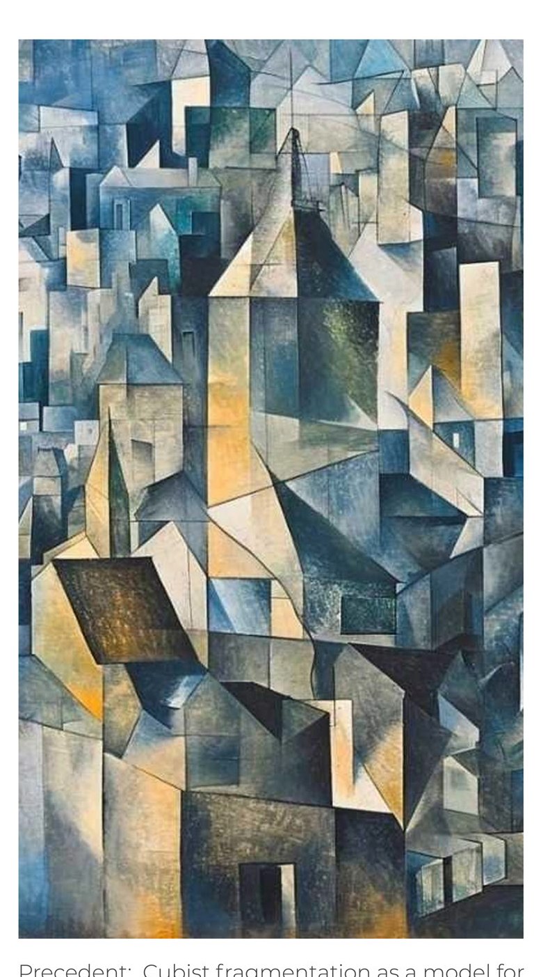 Precedent — cubist fragmentation as a model for pixelated representation